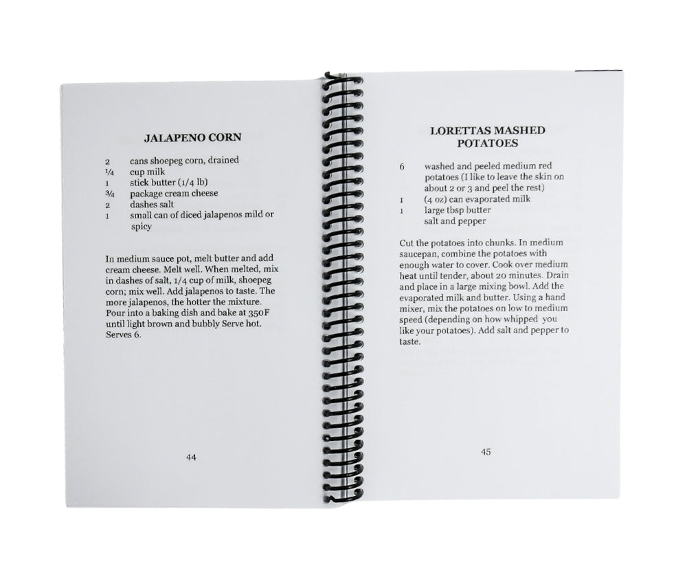 Loretta Lynn’s Favorite Recipes and Songs Softback Spiral Cookbook