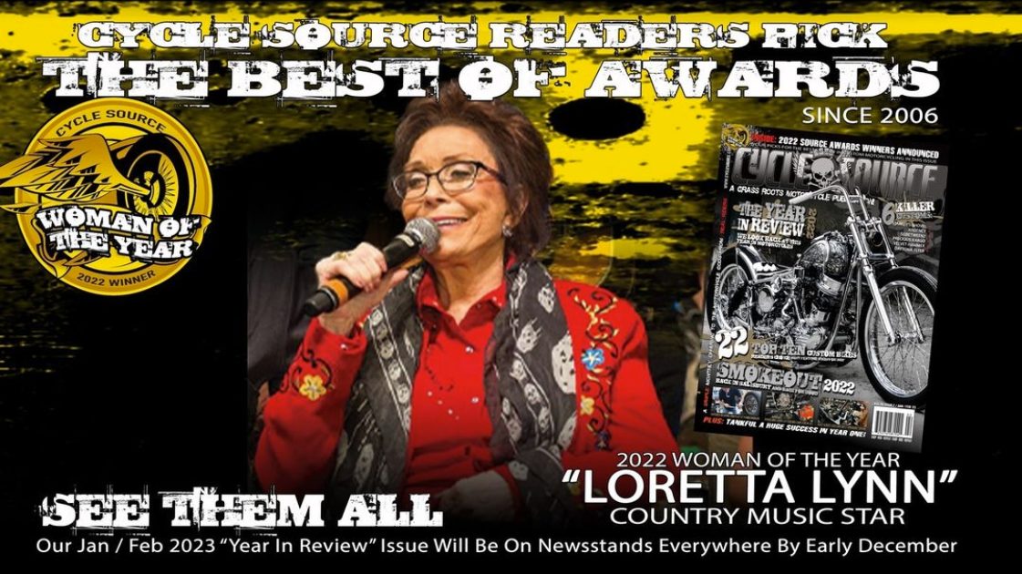 Loretta Lynn Named 2022 Motorcycling's Woman of the Year - Loretta Lynn